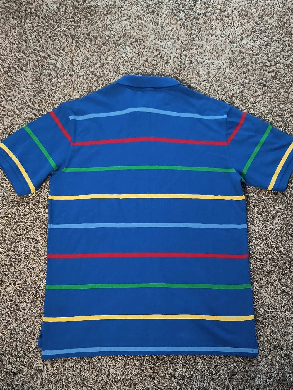 Polo by Ralph Lauren Royal Blue Multi-Stripe Cotton Polo - Picture 3 of 7